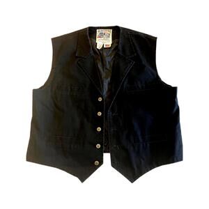 Schaefer Silver Anniversary Black Vest with Silver Buttons XXL